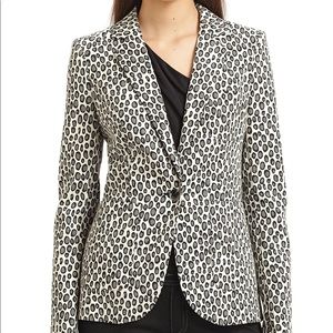 Rachel Zoe ‘Charlie’ Snowleopard Print Blazer SZ 0